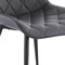Armen Living Loralie Gray Faux Leather and Black Metal Dining Chairs, PK2 LCLRSIBLGR - alternate 8
